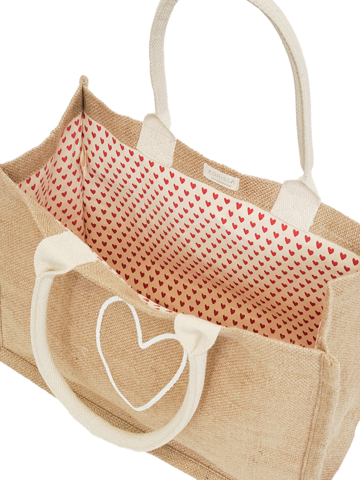 Jute Canvas store Market Bag - Love