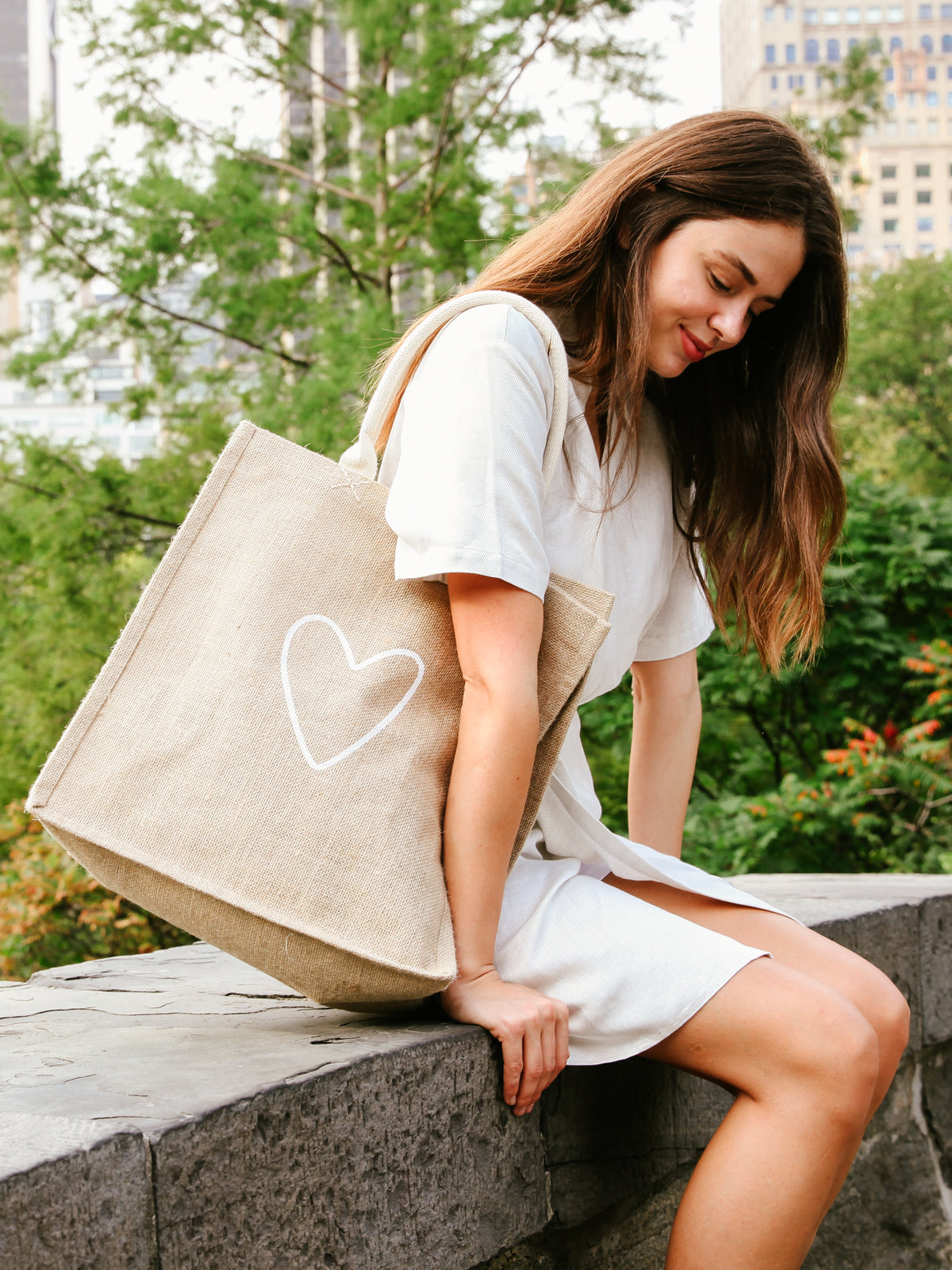 Burlap market online tote