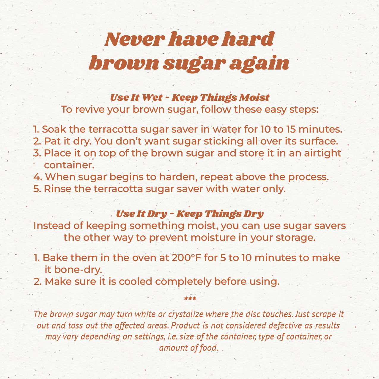 Brown Sugar Keeper Brown Sugar Saver Brown Sugar Disk Essential