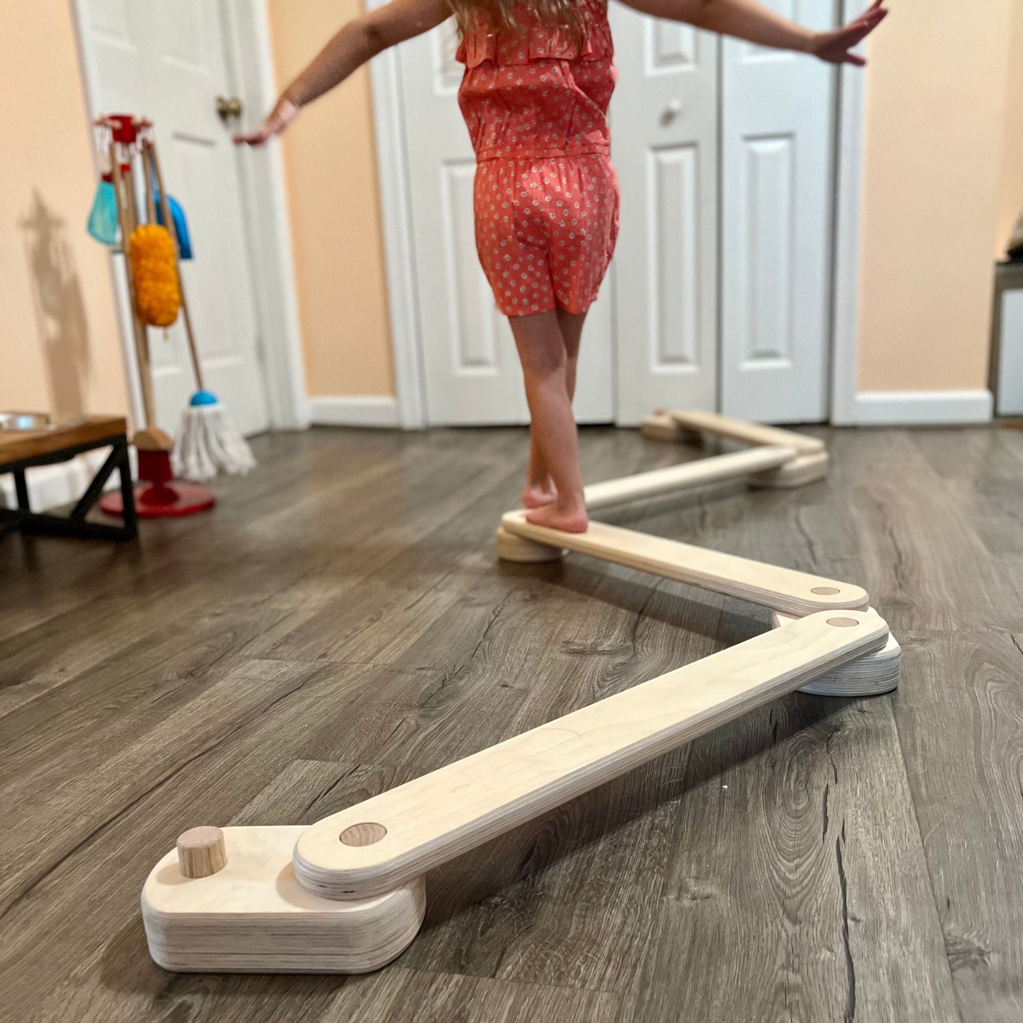 Montessori Wooden Balance Board for Kids - Develop Coordination and Balance  – Bunny Hopkins